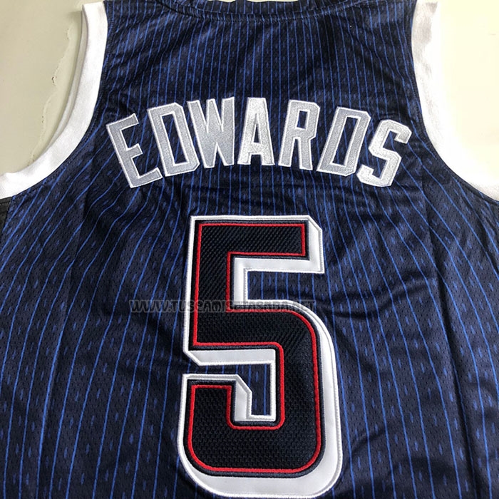 Camiseta Anthony Edwards NO 5 USA 2024 Juegos Olimpicos Azul